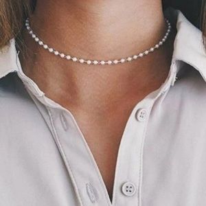 BOGO Pearl Gold Choker Necklace Adjustable Cute
